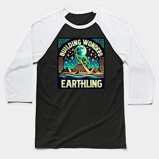 Earthlings Collection: Building Wonders Baseball T-Shirt